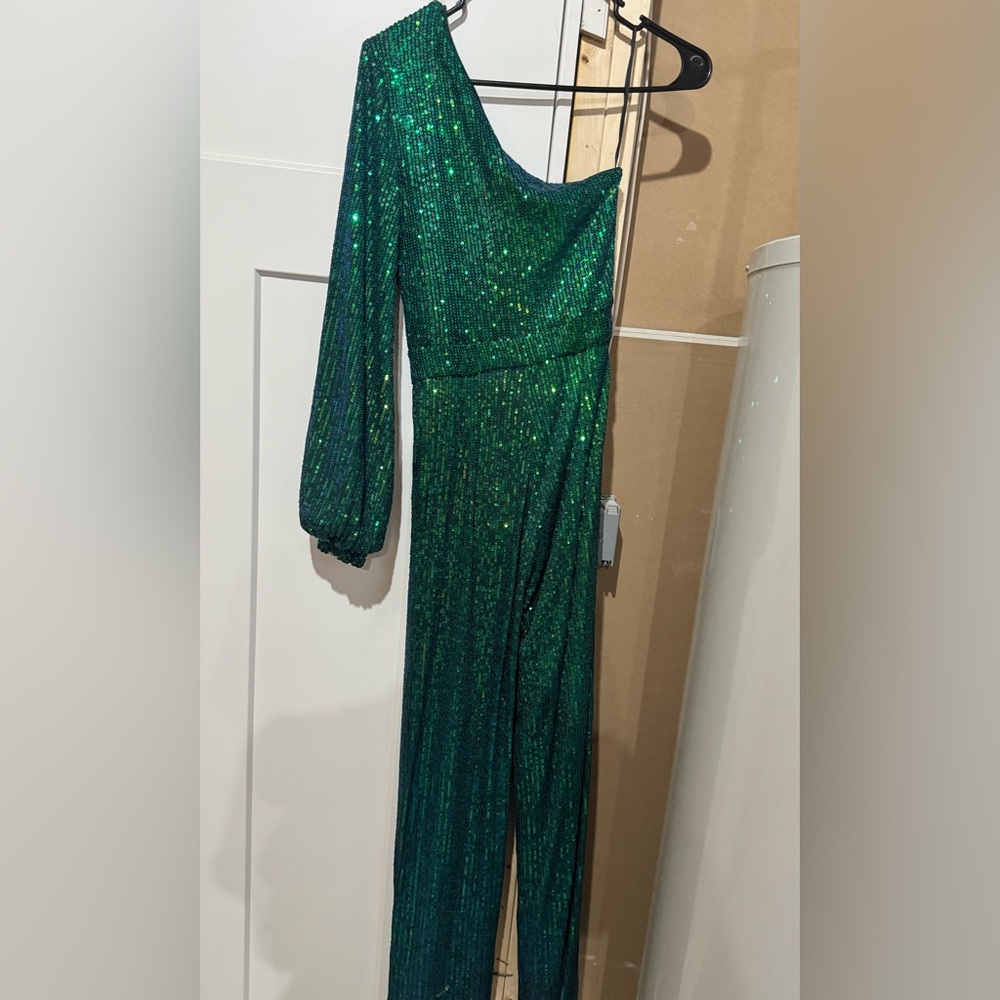 Green jumpsuit